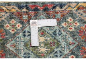 Tappeto Istintia Geometrico Blu Petrolio Rosso Mattone 100x150 Cm