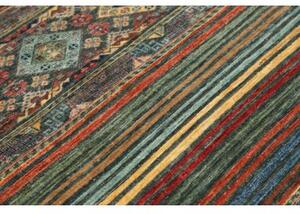 Tappeto Istintia Geometrico Blu Petrolio Rosso Mattone 100x150 Cm