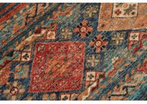 Tappeto Istintia Geometrico Blu Petrolio Rosso Mattone 99x151 Cm