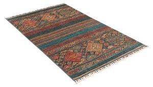 Tappeto Istintia Geometrico Blu Petrolio Rosso Mattone 99x151 Cm
