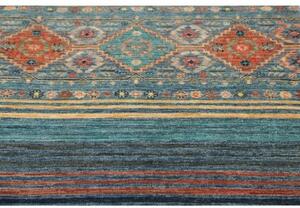 Tappeto Istintia Geometrico Blu Petrolio Ruggine 99x152 Cm