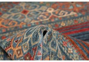 Tappeto Istintia Geometrico Blu Petrolio Rosso Mattone 96x152 Cm