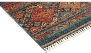 Tappeto Istintia Geometrico Blu Petrolio Rosso Mattone 99x151 Cm