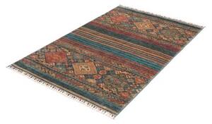 Tappeto Istintia Geometrico Blu Petrolio Rosso Mattone 99x151 Cm