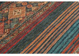 Tappeto Istintia Geometrico Blu Petrolio Rosso Mattone 99x151 Cm
