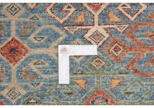 Tappeto Istintia Geometrico Blu Petrolio Rosso Mattone 96x152 Cm