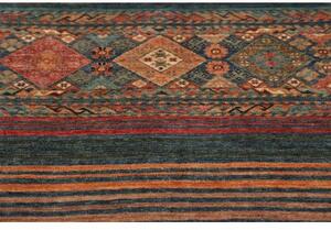 Tappeto Istintia Geometrico Blu Petrolio Rosso Mattone 99x151 Cm