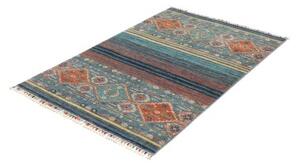 Tappeto Istintia Geometrico Blu Petrolio Ruggine 99x152 Cm