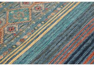 Tappeto Istintia Geometrico Blu Petrolio Ruggine 99x152 Cm