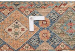Tappeto Istintia Geometrico Blu Petrolio Rosso Mattone 99x151 Cm