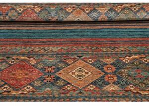 Tappeto Istintia Geometrico Blu Petrolio Rosso Mattone 99x151 Cm