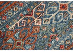 Tappeto Istintia Geometrico Blu Petrolio Ruggine 97x151 Cm
