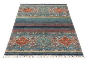 Tappeto Istintia Geometrico Blu Petrolio Ruggine 99x152 Cm