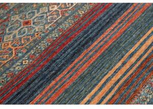 Tappeto Istintia Geometrico Blu Petrolio Rosso Mattone 96x152 Cm
