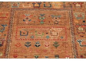 Tappeto Istintia Figurativo Marrone Ocra Blu 77x124 Cm