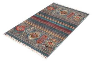 Tappeto Istintia Geometrico Blu Petrolio Rosso Mattone 80x125 Cm