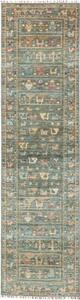 Tappeto Istintia Figurativo Verde Petrolio Beige Corsia 77x297 Cm