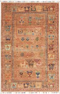 Tappeto Istintia Figurativo Marrone Ocra Blu 77x124 Cm