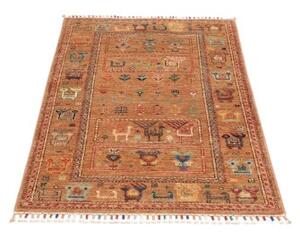 Tappeto Istintia Figurativo Marrone Ocra Blu 77x124 Cm