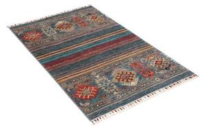Tappeto Istintia Geometrico Blu Petrolio Rosso Mattone 80x125 Cm