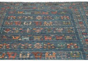 Tappeto Istintia Figurativo Blu Petrolio Beige 166x240 Cm