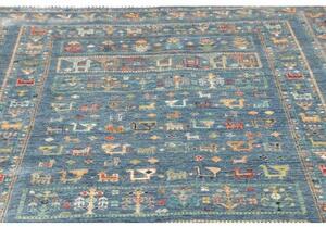 Tappeto Istintia Figurativo Blu Petrolio Beige 170x230 Cm