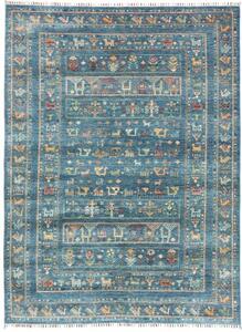 Tappeto Istintia Figurativo Blu Petrolio Beige 170x230 Cm
