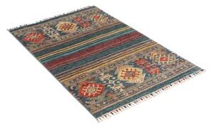 Tappeto Istintia Geometrico Blu Petrolio Rosso Mattone 80x123 Cm