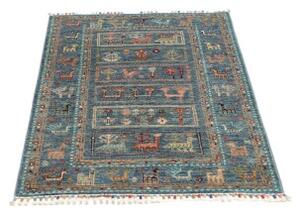 Tappeto Istintia Figurativo Blu Petrolio Beige 81x123 Cm