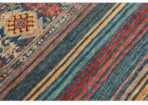 Tappeto Istintia Geometrico Blu Petrolio Rosso Mattone 80x123 Cm