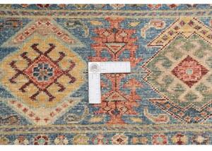 Tappeto Istintia Geometrico Blu Petrolio Rosso Mattone 80x123 Cm