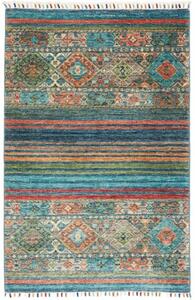 Tappeto Istintia Geometrico Blu Petrolio Rosso Ruggine 80x122 Cm