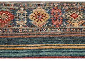 Tappeto Istintia Geometrico Blu Petrolio Rosso Mattone 80x123 Cm