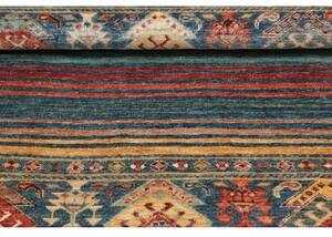 Tappeto Istintia Geometrico Blu Petrolio Rosso Mattone 80x123 Cm