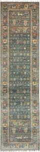 Tappeto Istintia Figurativo Verde Petrolio Beige Corsia 80x300 Cm