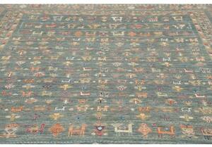 Tappeto Istintia Figurativo Blu Petrolio Grigio 249x350 Cm