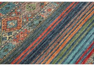 Tappeto Istintia Geometrico Blu Petrolio Rosso Ruggine 80x122 Cm