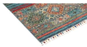 Tappeto Istintia Geometrico Blu Petrolio Rosso Ruggine 80x122 Cm