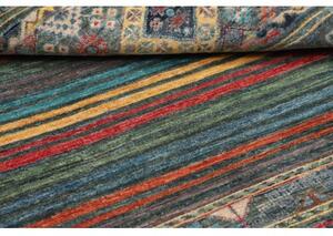 Tappeto Istintia Stilizzato Blu Petrolio Giallo Senape 100x154 Cm