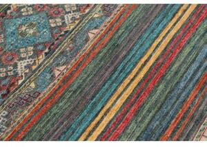 Tappeto Istintia Stilizzato Blu Petrolio Giallo Senape 100x154 Cm