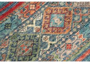 Tappeto Istintia Geometrico Blu Petrolio Rosso Ruggine 80x122 Cm