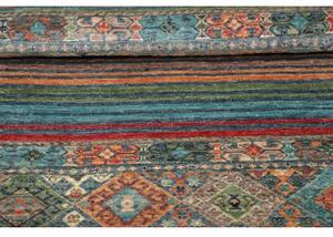 Tappeto Istintia Geometrico Blu Petrolio Rosso Ruggine 80x122 Cm