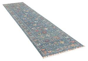 Tappeto Istintia Figurativo Blu Petrolio Beige Corsia 81x301 Cm