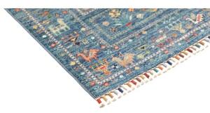 Tappeto Istintia Figurativo Blu Petrolio Beige Corsia 81x301 Cm