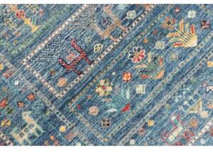 Tappeto Istintia Figurativo Blu Petrolio Beige Corsia 81x301 Cm