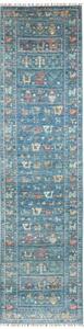 Tappeto Istintia Figurativo Blu Petrolio Beige Corsia 81x301 Cm