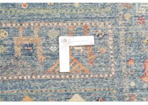 Tappeto Istintia Figurativo Blu Petrolio Beige Corsia 81x301 Cm