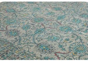 Tappeto Zigler Fine Floreale Grigio Turchese 255x343 Cm