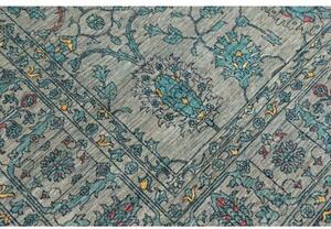 Tappeto Zigler Fine Floreale Grigio Turchese 255x343 Cm