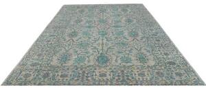 Tappeto Zigler Fine Floreale Grigio Turchese 255x343 Cm